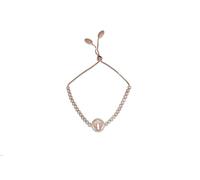 Fleura 9ct Rose Gold Plated Sterling Silver Women’s Tennis Bracelet - Angel Wings Design with Sparkling Cubic Zirconia - Gift Boxed