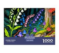 Fleurs Bord Ruisseau Jigsaw Puzzles Puzzles for Adults Kids. 1000 Pieces Flower Great Gifts Challenge Toy Educational Game Home Decoration for Educational Games Gifts 70x50cm/1000pcs