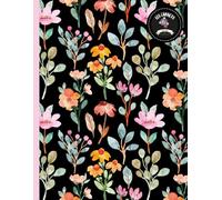 Fleurs colorées: Cahier de notes de 140 pages (Les Carnets Noirs)