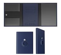 Flevel Pilot document holder, Pilot wallet, RFID-Blocking, Travel Wallet, Stylish Travel Companion for Aviation Professionals, Navy Blue, Airtag