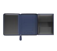Flevel V2 Pilot document holder, Pilot wallet, Real Leather. RFID-Blocking, Travel Wallet, Stylish Travel Companion for Aviation Professionals, Navy Blue, Classic