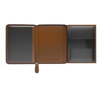 Flevel V2 Pilot document holder, Pilot wallet, Real Leather. RFID-Blocking, Travel Wallet, Stylish Travel Companion for Aviation Professionals, Brown, Airtag