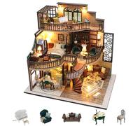 Flever DIY Miniature House Kit, Tiny Home Kit with LED Light, Mini House Build Craft Kits for Adults and Teens, Home Decor Creative Gift for Family/Friends (Dream Building Pavilion)