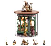 Flever Dollhouse Miniature DIY House Kit Creative Room Dream Bottle Series with Furniture for Romantic Valentine's Gift (Magical Shop)