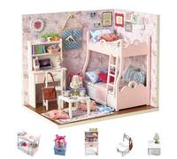 Flever Dollhouse Miniature DIY House Kit Creative Room with Furniture and Cover for Romantic Artwork Gift(Mood for Love)