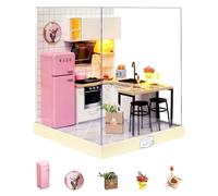 Flever Dollhouse Miniature DIY House Kit Creative Room with Furniture for Romantic Artwork Gift (Taste of Life)