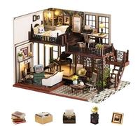 Flever Dollhouse Miniature DIY House Kit Creative Room with Furniture for Romantic Artwork Gift (Time Impression)