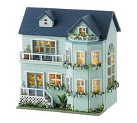 Flever Dollhouse Miniature DIY House Kit Creative Room with Furniture for Romantic Valentine's Gift (Warm House)