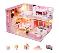 Flever Dollhouse Miniature DIY House Kit Creative Room with Loft Apartment Scene for Romantic Artwork Gift (Angel' s Dream)