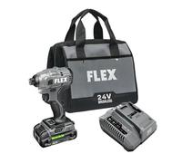 FLEX 24V Brushless Cordless 1/4-Inch Hex Compact Impact Driver Self-Tapping Screw Mode Kit with 2.5Ah Lithium Battery and 160W Fast Charger - FX1331-1A