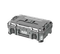 FLEX - Stack Pack Tool Storage System - Deep Organiser - 533242 - Made of Impact Resistant Plastic with Aluminium Reinforced Corners, Metal Latch and More - Storage for Tools Set