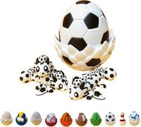 Flex Baseball Dragons & Egg, Winged Dragon Fidget Toy, Flexible Dragon With Egg, Dragon Fidget Toy, Sensory Stress Relief Toy, Easter Basket Stuffers Gift (Soccer)