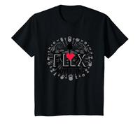 Flex Boyfriend: Muscle Man for Fitness Enthusiasts T-Shirt, Kids, Black, 4 Years