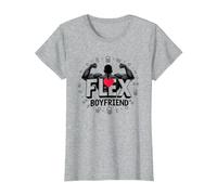 Flex Boyfriend: Muscle Man for Fitness Enthusiasts T-Shirt, Women, Heather Grey, 3XL