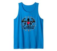 Flex Boyfriend: Muscle Man for Fitness Enthusiasts Tank Top, Men, Sapphire, M
