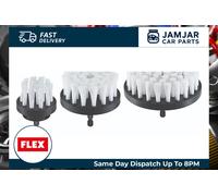 Flex Brush Set 3 Pieces For Fabric And Plastic Surfaces Ø 50 75 100 mm 530875