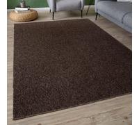 THE RUGS Flex Collection Solid Design Low Pile Living Room Rugs in Brown | 1000B | Size: 80 cm x 150 cm THE RUGS Brown 80 cm x 150 cm