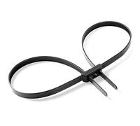 Flex Cuffs, 10Pcs Heavy Duty Zip Tie Handcuffs Restraint Disposable Police Nylon Double Cuffs with UV & Heat Resistant, 250 lbs Tensile Strength - Black
