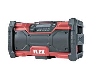 Flex - Digital 230v / 12V / 18 V Cordless Radio for the Construction Site, FM, DAB, Bluetoooth - 518255 - Battery Radio Portable with 2 Powerful 10W Speakers, USB Port, and + - Job Site Accessories