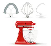 Flex Edge Beater 3Pcs for Kitchenaid Mixer Attachments, Compatible with 4.5-5 Quart Tilt-Head Stand Mixers, Flat Beater Paddle, Dough Hook, 6-Wire Whip Replacement