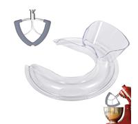 Flex Edge Beater Pouring Shield Compatible with KitchenAid 6-7QT Bowl Lift Stand Mixer, Stainless Steel Paddle Compatile with Kitchen Aid Mixer Accessories and Attachments with Silicone Edge