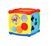 Flex Educational Activity CubeToy for Toddlers18 Months+ Learning Toy with Piano, Alphabet, Shape Sorter, Clock, Spinning Wheels & Mirror, Preschool Learning Gift for Boys Girls Age 2, 3 4 Years