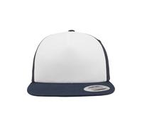 Flexfit Foam Trucker Cap - White Front - NVY/Wht - One Size