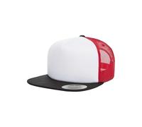 Flex fit Foam Trucker Cap with White Front, Unisex, 6005FW