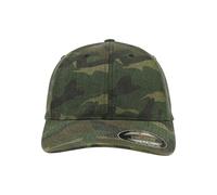 Flex fit Garment Washed Camo Cap, Unisex, Garment Washed Camo, Green Camo