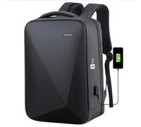 Flex Hard Shell Laptop Backpack Anti-Theft Business Bag with USB Port TSA Lock Waterproof Rucksack Improved SBS Zippers Padded Back and Belt Fits 16 Inch Laptop Lightweight Travel Bag Black