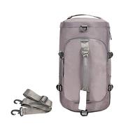 Flex Nylon Fabric Wrinkle Free Waterproof Durable Lightweight Gym Bag with Separate Shoe Compartment Dry/Wet Pocket Men's Fitness Training, Swimming Travel Sport Adjustable Shoulder Strap Dark Grey