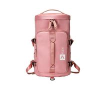 Flex Nylon Fabric Wrinkle Free Waterproof Durable Lightweight Gym Bag with Separate Shoe Compartment Dry/Wet Pocket Men's Fitness Training, Swimming Travel Sport with Adjustable Shoulder Strap Pink