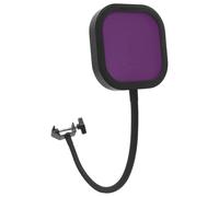 Flex Pro Pop Filter Interchangeable Metal, Mesh, foam Windscreen Microphone Shield, Aluminum Frame, Music Studio Recording, Heavy Duty Flexible 360° Gooseneck (Twilight Purple Pop Filter)