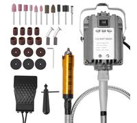 Flex Shaft Rotary Tool, 1000W 30000RPM Hanging Grinder Carver with Foot Pedal Control, Forward and Reverse Rotation, Multi-Function DIY, Craft, Metalworking Jewelry Repair Kit