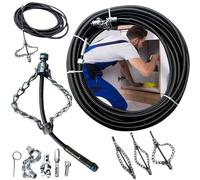 Flex-Shaft Sewer Descaling Chain,2025 New Flex Shaft Sewer Descaler,Push-Type Rotary Cable Sewer Dredge Drilling Tool,Multi-Purpose PVC Pipe Maintenance Tool,for 16mm Spring (with 119in Flex-Shaft)