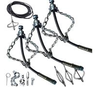 Flex-Shaft Sewer Descaling Chain,2025 New Flex Shaft Sewer Descaler,Push-Type Rotary Cable Sewer Dredge Drilling Tool,Multi-Purpose PVC Pipe Maintenance Tool,for 16mm Spring (3pcs Double Chain)
