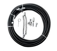 Flex-Shaft Sewer Descaling Chain, 6mm (1/4") Flex Shaft Drain Snake Cleaner Tool, Push-Type Rotary Cable Sewer Dredge Drilling Tool,Multi-Purpose PVC Pipe Maintenance Tools (5Meter)