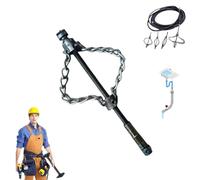 Flex-Shaft Sewer Descaling Chain, Heavy Duty Drain Clog Remover, Flex Shaft Sewer Cleaning Tool, Efficient Descaling Durable Metal Hair Tool Drain Opener PVC Pipe Maintenance Tool (Double chain)