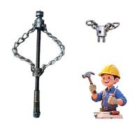 Flex-Shaft Sewer Descaling Chain, Multi-Purpose PVC Pipe Dredger, Push-type Rotary Cable Sewer Maintenance Tool, Drain Pipe Blockage Drilling Tools, Efficient Descaling Clog Remover, For 16 Mm Spring