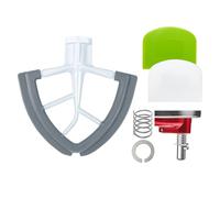 Flex Silicone Edge Beater for KitchenAid 4.5-5 Qt Tilt-Head Stand Mixer, with 2 Pcs Dough Scraper & Stainless Steel Spring & Washer, Kitchen Aid Mixers Accessories and Attachments