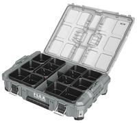 Flex - Stack Pack Big Organizer - Made of Impact Resistant Plastic with Aluminium Reinforced Corners, Metal Latch and More - 531467 - Organiser Storage for Tools Set and Accessories