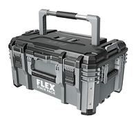Flex - Stack Pack Medium Tool Box - Organiser Storage for Tools Set and Accessories Made of Impact Resistant Plastic with Aluminium Reinforced Corners, Metal Latch and More