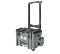 Flex - Stack Pack Roller Box - Made of Impact Resistant Plastic with Aluminium Reinforced Corners, Metal Latch and More - 9 Inch Wheels - 531464 - Organiser Storage for Tools Set and Accessories