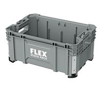 FLEX - Stack Pack Tool Storage System - Crate, Tool Box - Stackable - 533238 - Made of Impact Resistant Plastic with Aluminium Reinforced Corners, Metal Latch and More