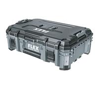 Flex - Stack Pack Top Tool Box - Organiser Storage for Tools Set and Accessories Made of Impact Resistant Plastic with Aluminium Reinforced Corners, Metal Latch and More