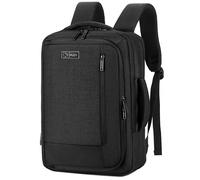 Flex Stylish Waterproof Oxford Laptop Backpack with USB Port | Multi-Compartment School, College, Travel & Work Padded Shoulder Belts Rucksack with Trolley Strap for Men Women 15.6 Inch Laptop Black