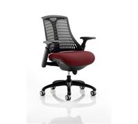 Flex Task Operator Chair Black Frame Black Back Chilli Colo