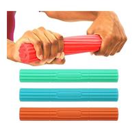 Flex Therapy Bar 4Pcs Flex Therapy Resistance Bar - Relieves Tendonitis Pain & Improves Grip Strength - Flexible Non-slip Material(Blue)