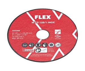 Flex Thin Cutting Disc 1 mm for Stainless Steel/Steel M-CD 125 (Cutting Disc for Angle Grinder, Low Spark) 533348