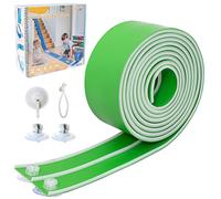 Flex Track 4.5m Starter Set, Flexible Race Car Ramp Track for Ages 3 & Up with Suction Cups Compatible with Diecast 1/64th Cars (Green & White)
